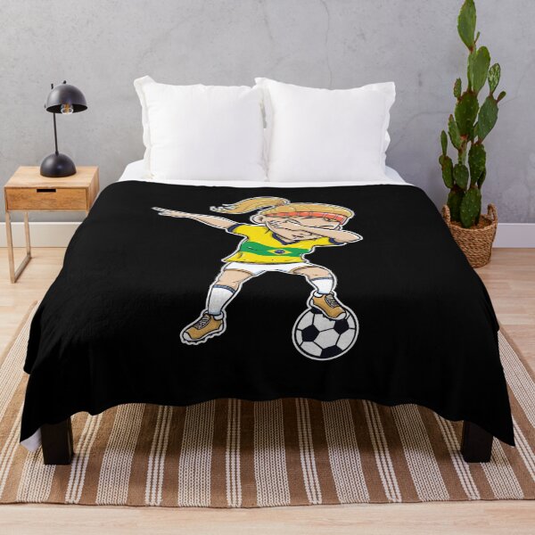 Artikelvorschau, Dabbing Soccer Player Funny Brazil Fan product girl entworfen und verkauft von Pummli.