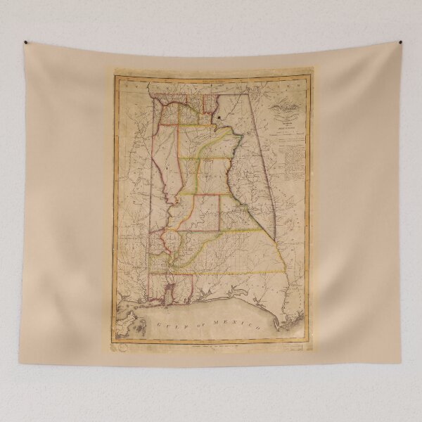 Item preview, Map of Alabama by John Melish (1819) designed and sold by allhistory.