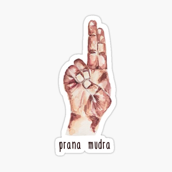 Prana Mudra with text Sticker