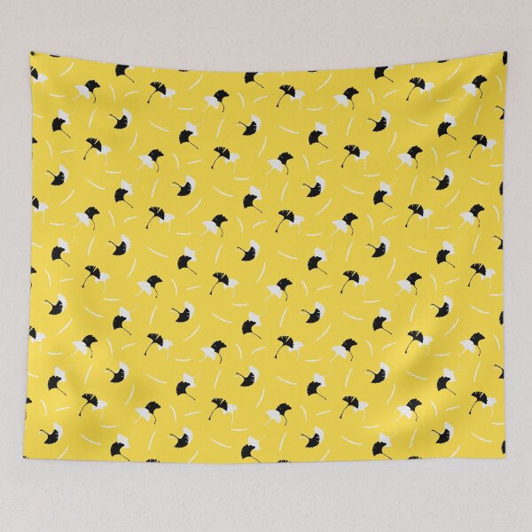Item preview, Sunny Love Ginko Leaves Pattern | Yellow • Black designed and sold by L Diane Johnson.
