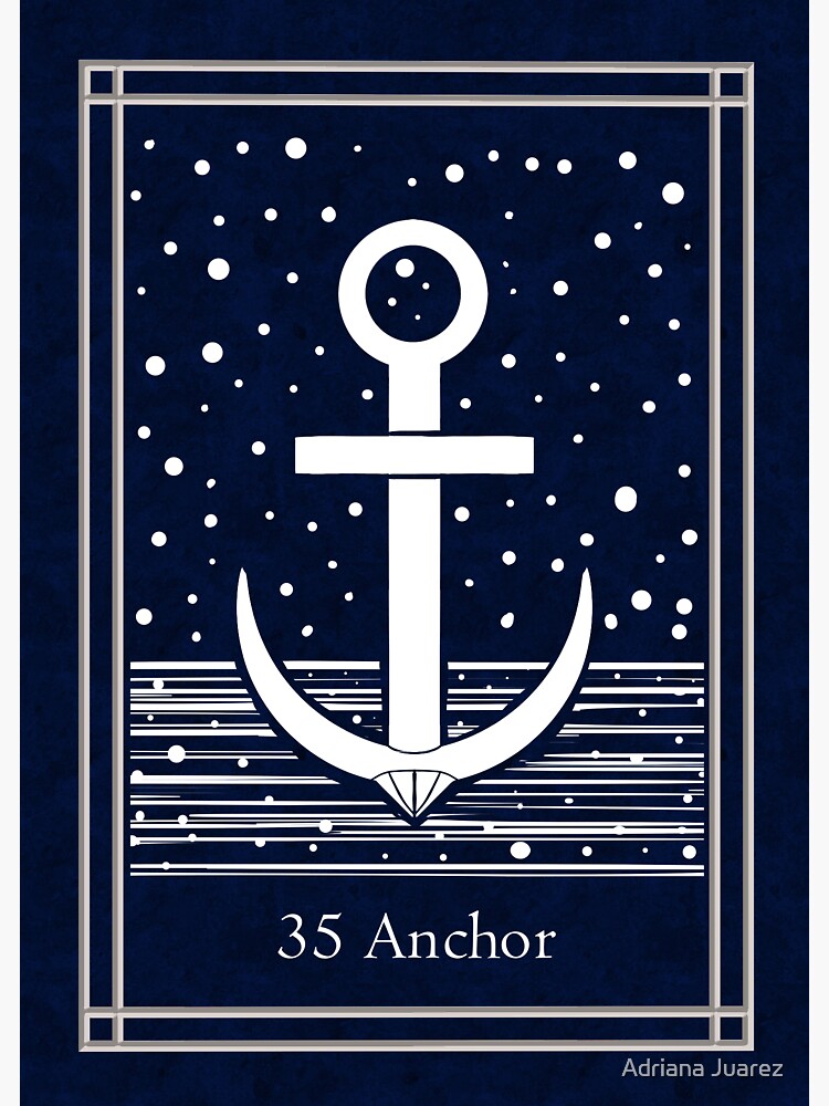 “Blue Night Lenormand: anchor” Sticker by AlmaAzul | Redbubble
