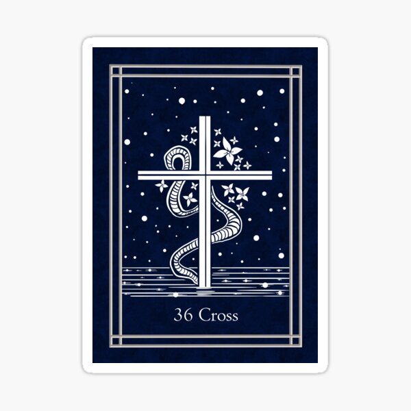 Item preview, Blue Night Lenormand: cross designed and sold by Adriana Juarez.