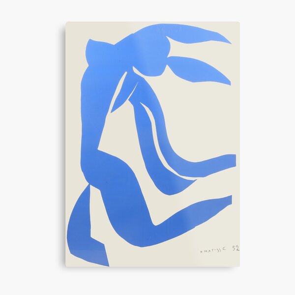 Henri Matisse,Le chevelure från 1952, Blue Hair Artwork, Men, Women, Youth Metal Print