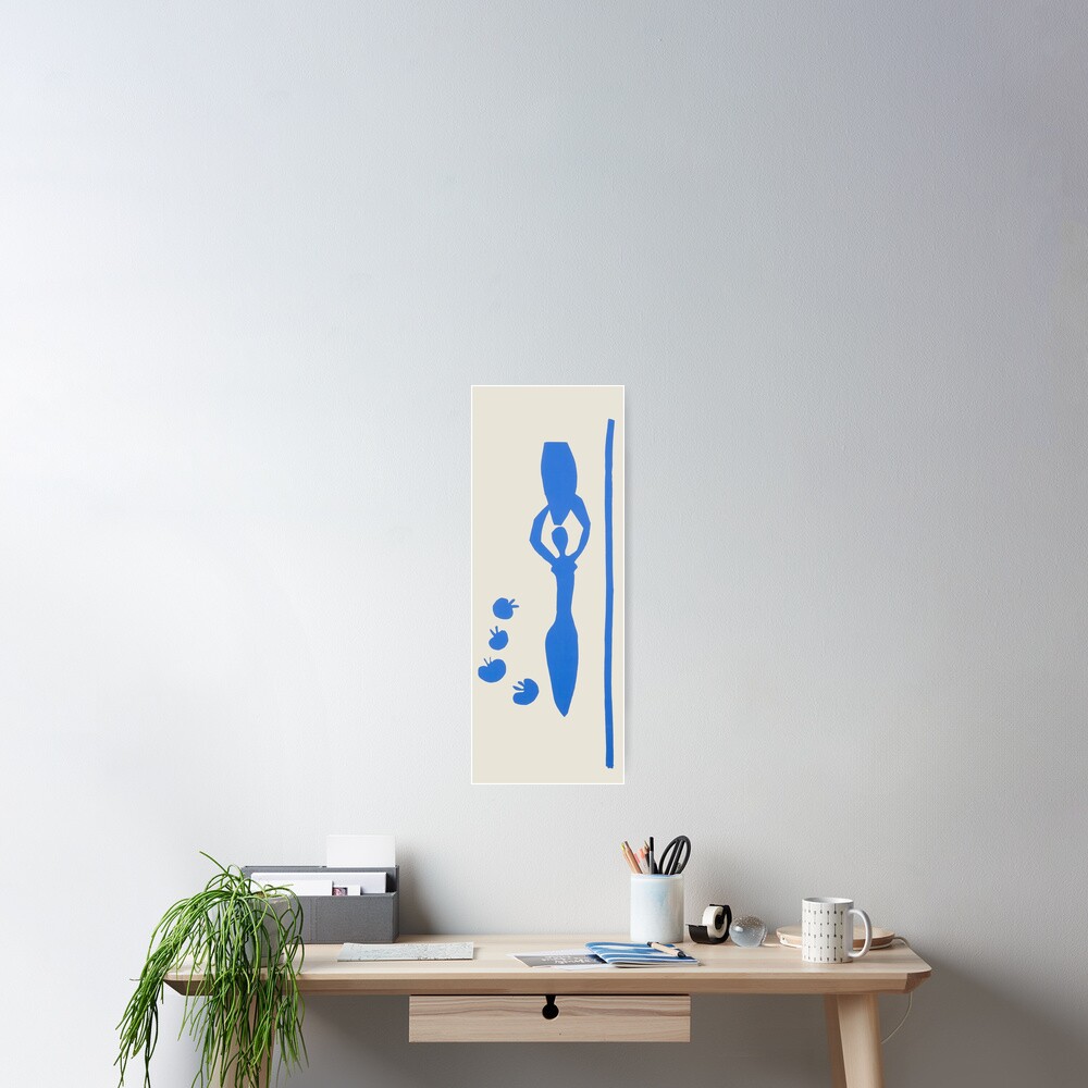 Poster « Henri Matisse, Femme à l & amp; # 39; amphore 1952, Woman with amphora Blue Artwork, Hommes, Femmes, Jeunes»