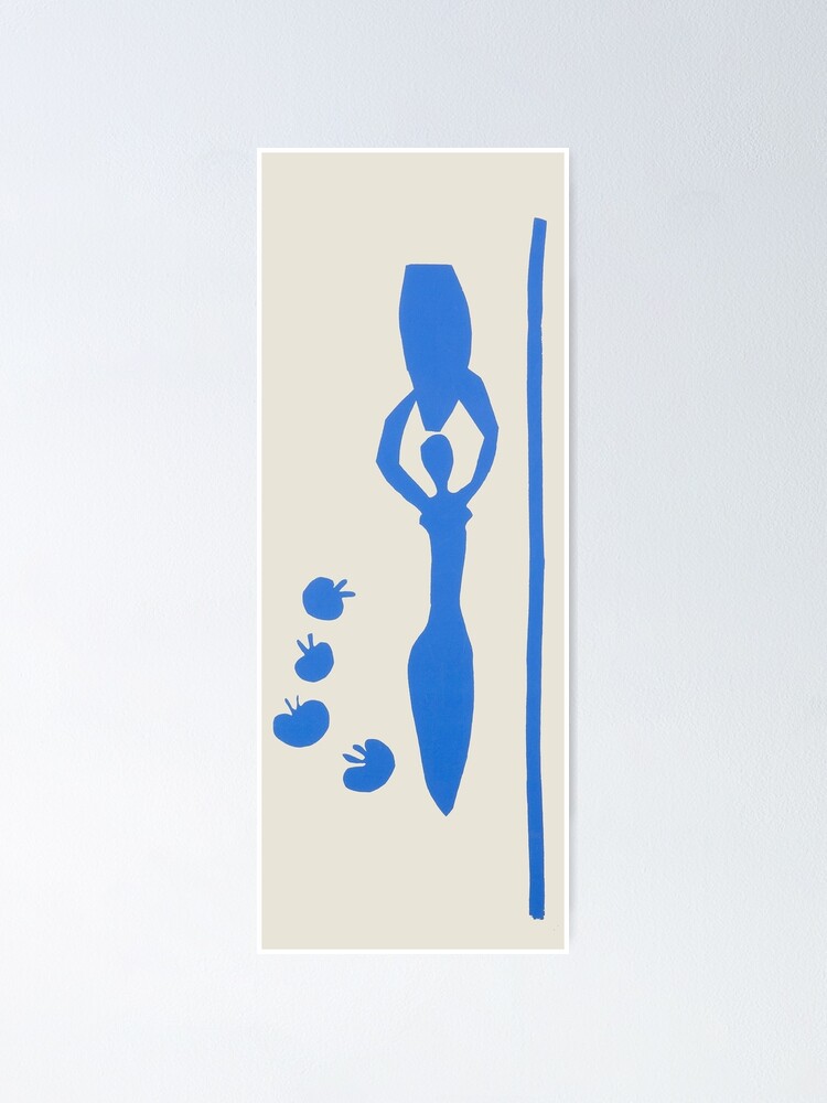 Poster ''Henri Matisse, Femme à l & amp; # 39; amphore 1952, Woman with amphora Blue Artwork, Hommes, Femmes, Jeunes' : autre vue