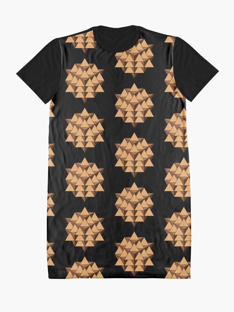 Alternate view of 64 Tetrahedron 001 Graphic T-Shirt Dress