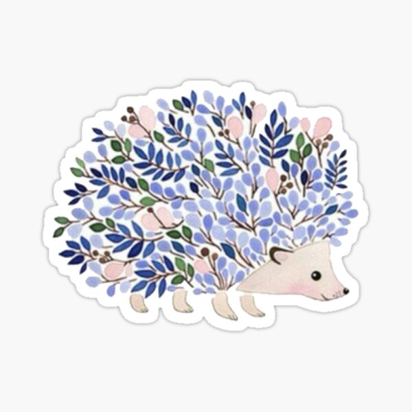 purple plant hedgehog Sticker