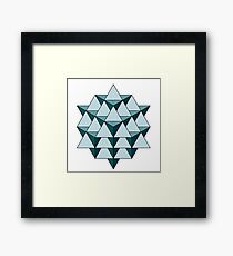 64 Tetrahedron - Cool Blues Framed Print
