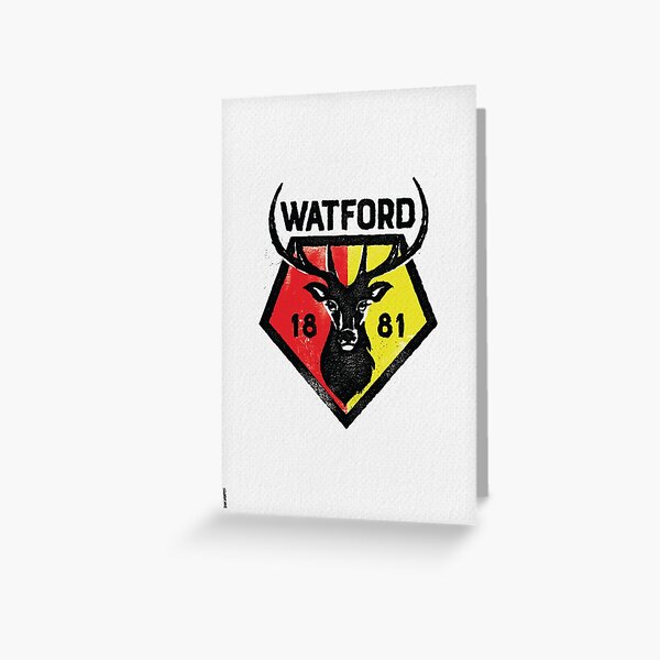 "Reimagined Modern Classic Watford Football Badge" Greeting Card by