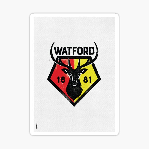 Reimagined Modern Classic Watford Football Badge Sticker