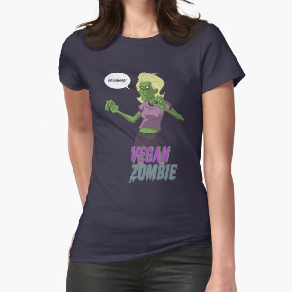 Lady Vegan Zombie Fitted T-Shirt