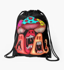 Angry Mushrooms Drawstring Bag