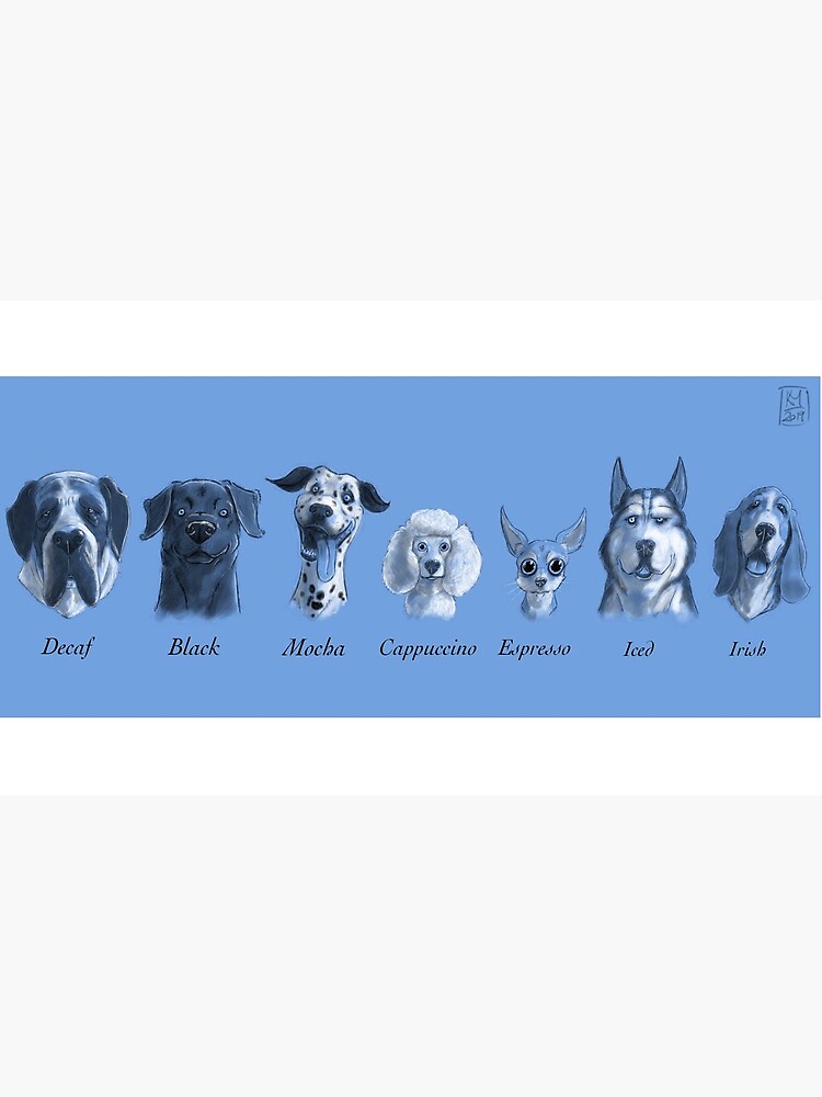 Thumbnail 6 of 6, Coffee Mug, Coffee Dogs (Blue) designed and sold by Kmadden2004.