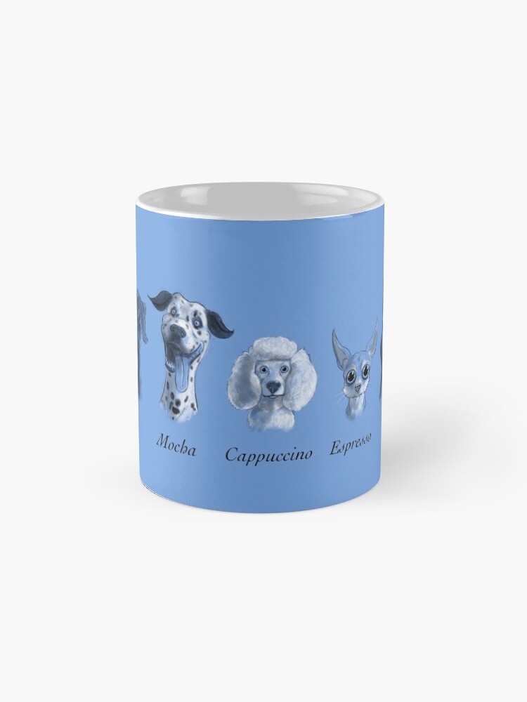 Thumbnail 4 of 6, Coffee Mug, Coffee Dogs (Blue) designed and sold by Kmadden2004.