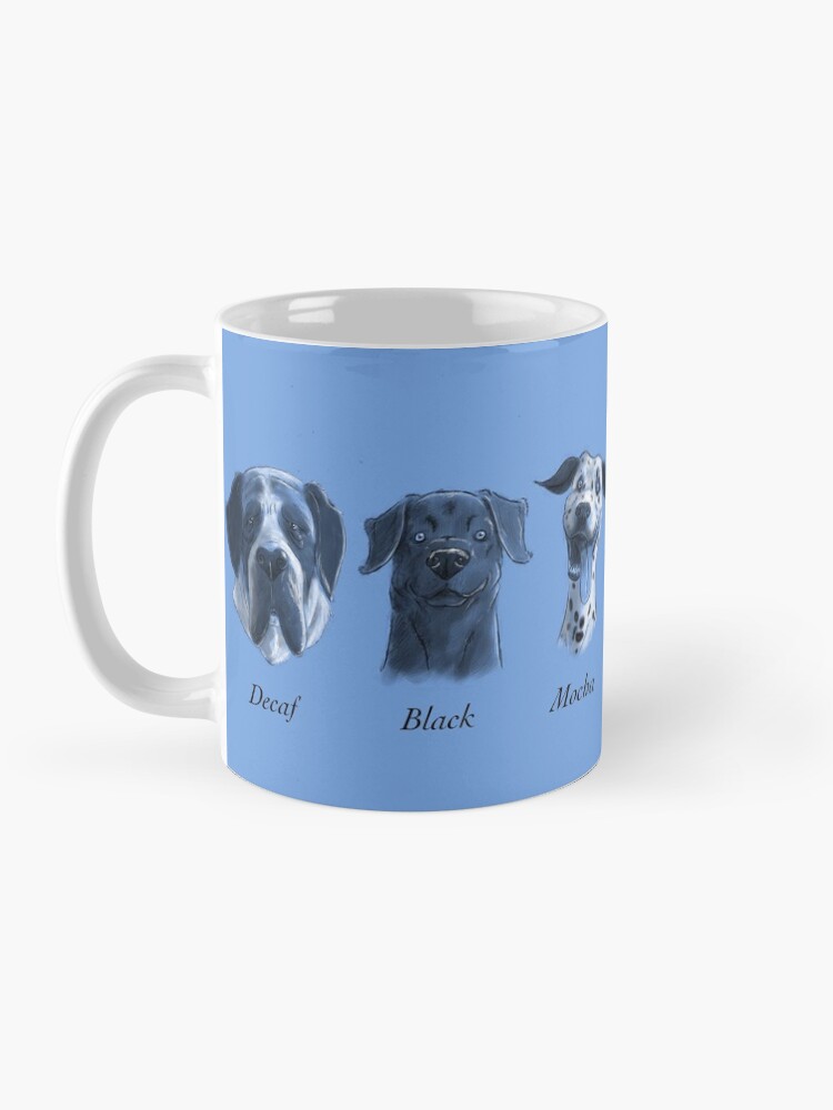 Thumbnail 3 of 6, Coffee Mug, Coffee Dogs (Blue) designed and sold by Kmadden2004.