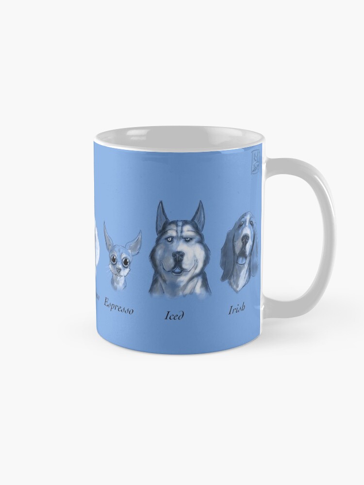 Thumbnail 5 of 6, Coffee Mug, Coffee Dogs (Blue) designed and sold by Kmadden2004.