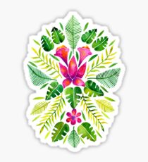 Tropical Symmetry – Pink & Green Sticker