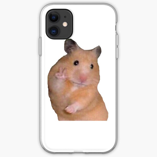 Peace Sign Hamster iPhone Soft Case