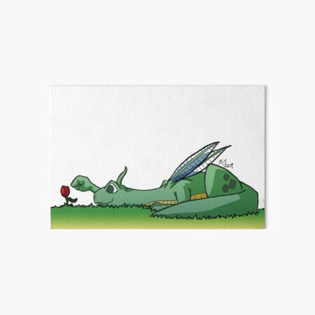 Gardening Dragon Art Board Print
