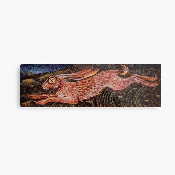 Running Hare by Lucy Everitt Metal Print