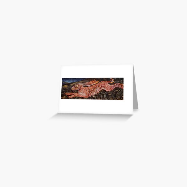 Running Hare by Lucy Everitt Greeting Card