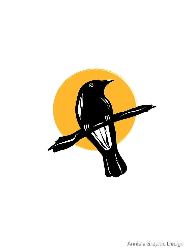 Australian bird - Currawong by anniesdesign