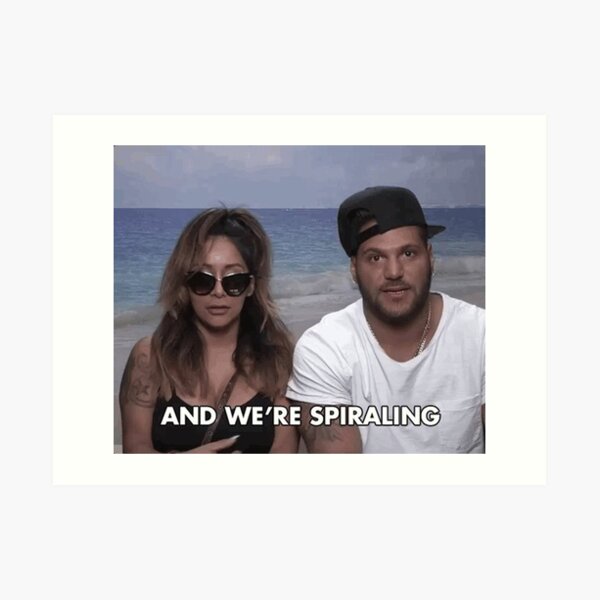 And We're Spiraling Art Print