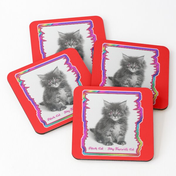 Item preview, Black Cat - My Favourite Pink Eyes Cat (By ACCI)  designed and sold by VanyssaGraphics.