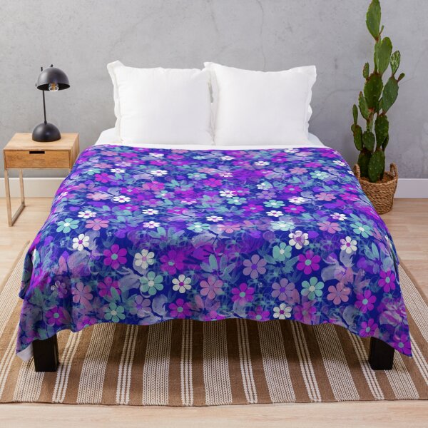 Item preview, Nature's Bouquet. An abstract floral design in purple, pink, blue and white. designed and sold by innerspectrum.