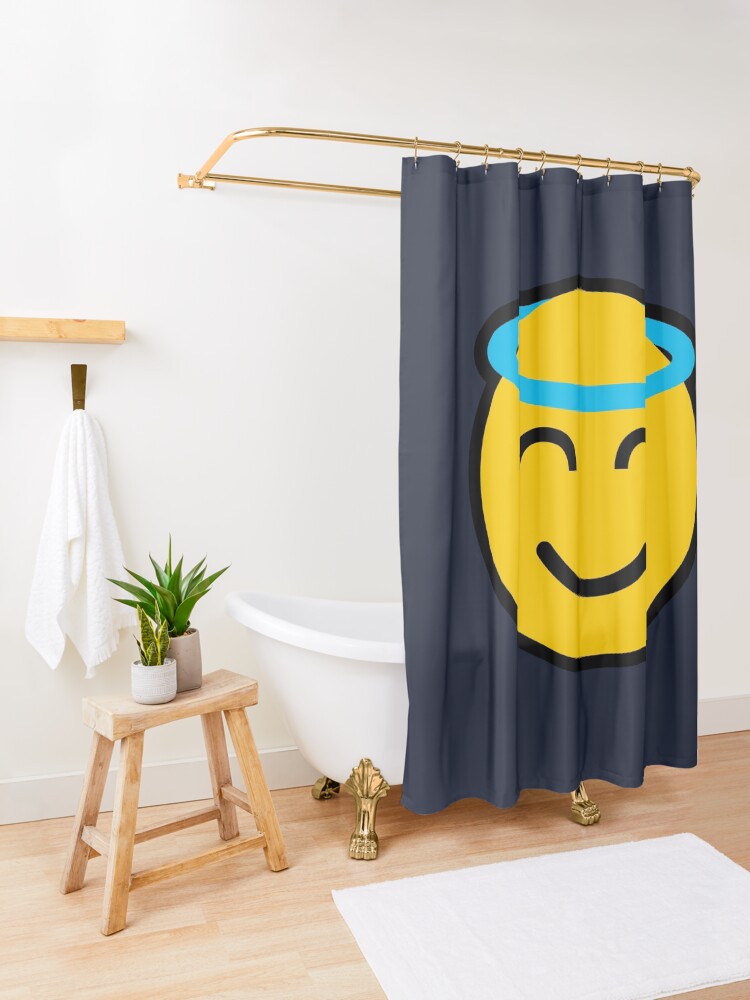 "Halo Emoji" Shower Curtain for Sale by Feelklin Redbubble