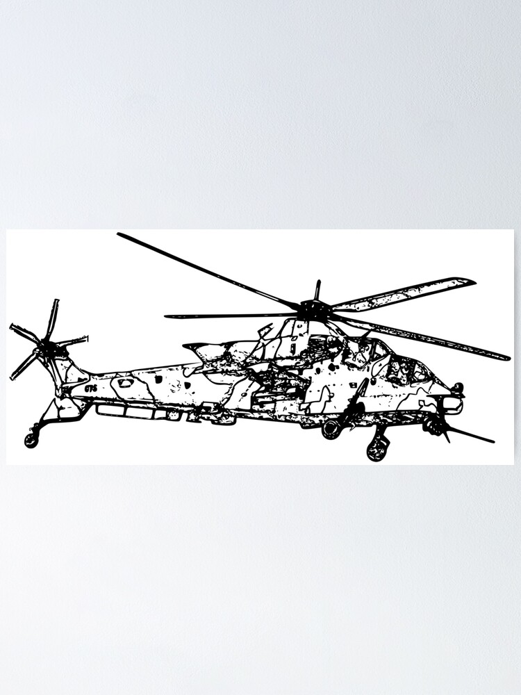 Rooivalk Attack Helicopter Poster By Aviationapparel Redbubble