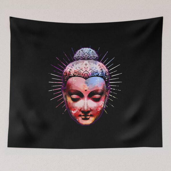 Item preview, Buddha Head Statue Tie Dye Style Beautiful Woman Face designed and sold by alenaz.