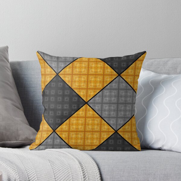 Item preview, Checkered plaid patchwork retro colors pattern black gray orange designed and sold by fuzzyfox.