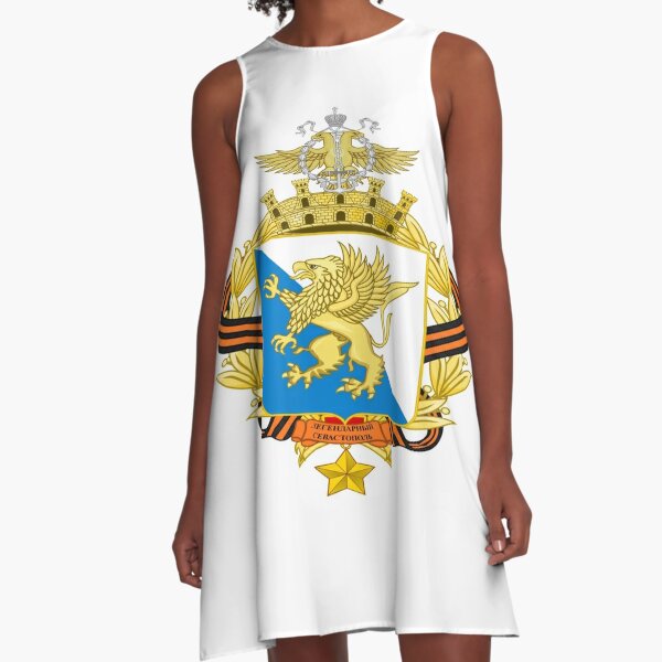 #Coat of arms of #Sevastopol, #Russia #CoatOfArms  A-Line Dress