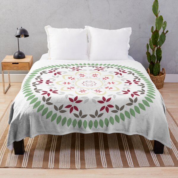 Item preview, Leaf and floral radial Mandala designed and sold by Shawlin Islam.