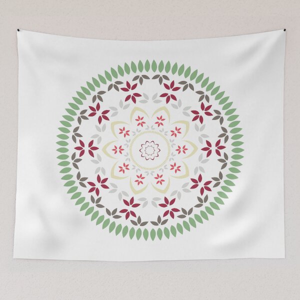 Item preview, Leaf and floral radial Mandala designed and sold by Shawlin Islam.