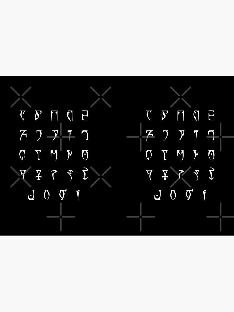 Daedric Alphabet (Lore Friendly, No X or Y) Hardcover Journal for Sale by  bridge2oblivion
