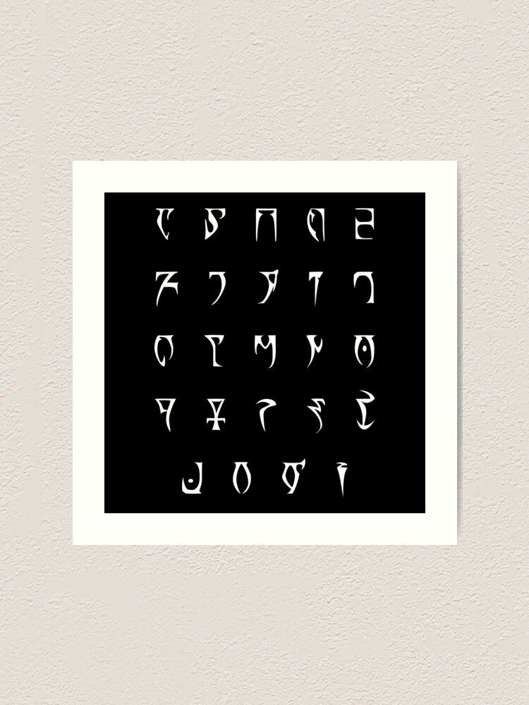 Daedric Alphabet (Lore Friendly, No X or Y) Hardcover Journal for Sale by  bridge2oblivion