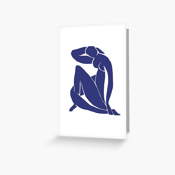 Matisse Cut Out Figure #2 Blue Greeting Card