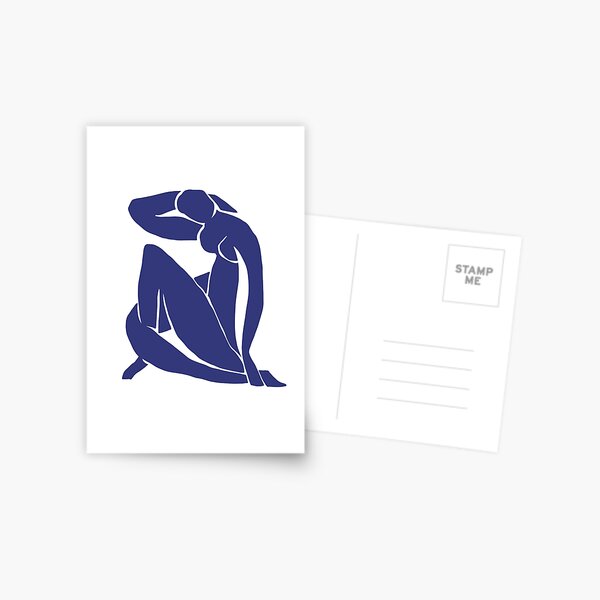Matisse Cut Out Figure #2 Blue Postcard