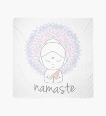 Niedlicher Buddha sendet Grüße Das Wort "Namaste" ist ein respektvoller Gruß, der auch "Namaskar" genannt wird. Tuch