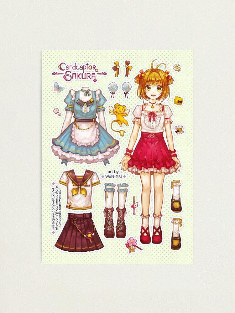Cardcaptor Sakura Dress Up Paper Doll Sakura Kero Chan