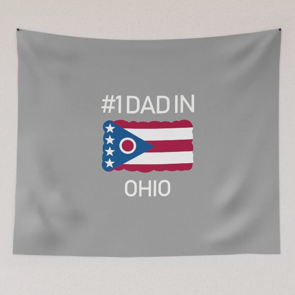 Item preview, Ohio Number 1 Dad State Flag design designed and sold by GetItGiftIt.