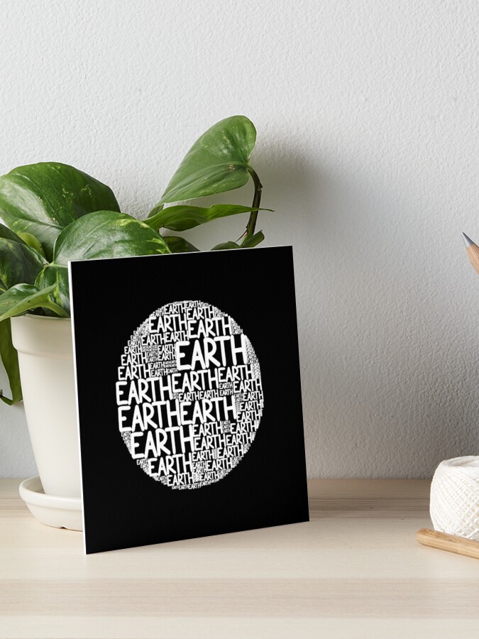 Aesthetic Planet Earth Illustration Nature Gift Idea White Art Board Print For Sale By Newarts Redbubble