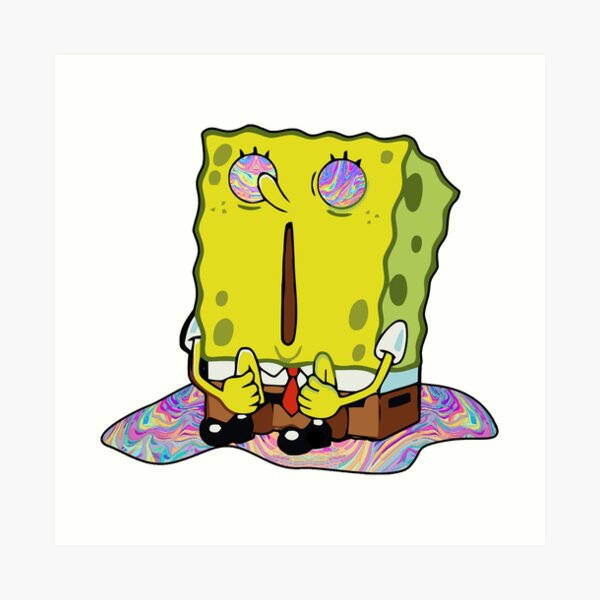 SpongeBob Acid Pants Art Print
