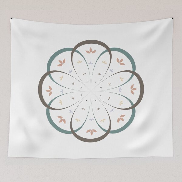 Item preview, Minimalist flower and leaf mandala designed and sold by Shawlin Islam.