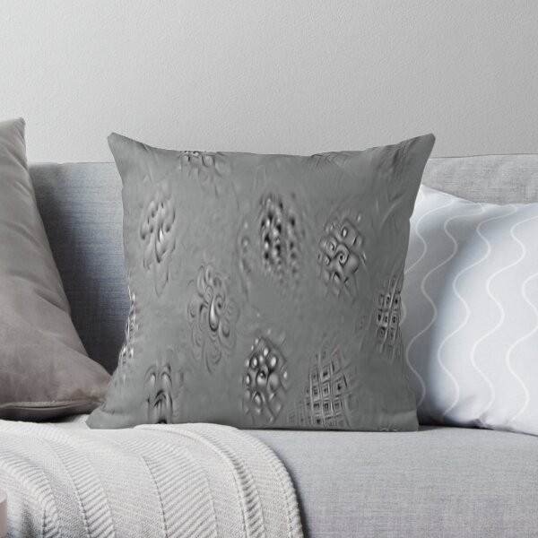 #Rain #abstract #metallic #pattern drop steel design clean wet reflection Throw Pillow