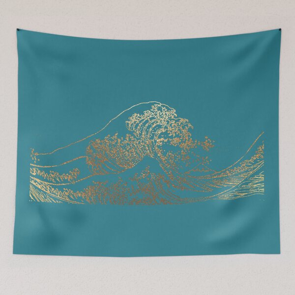 Item preview, The Great Waves,faux gold stylized from the original the Great Waves designed and sold by PixDezines.