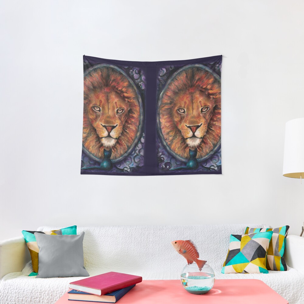 A Lion is the True Nature of a Cat Tapestry