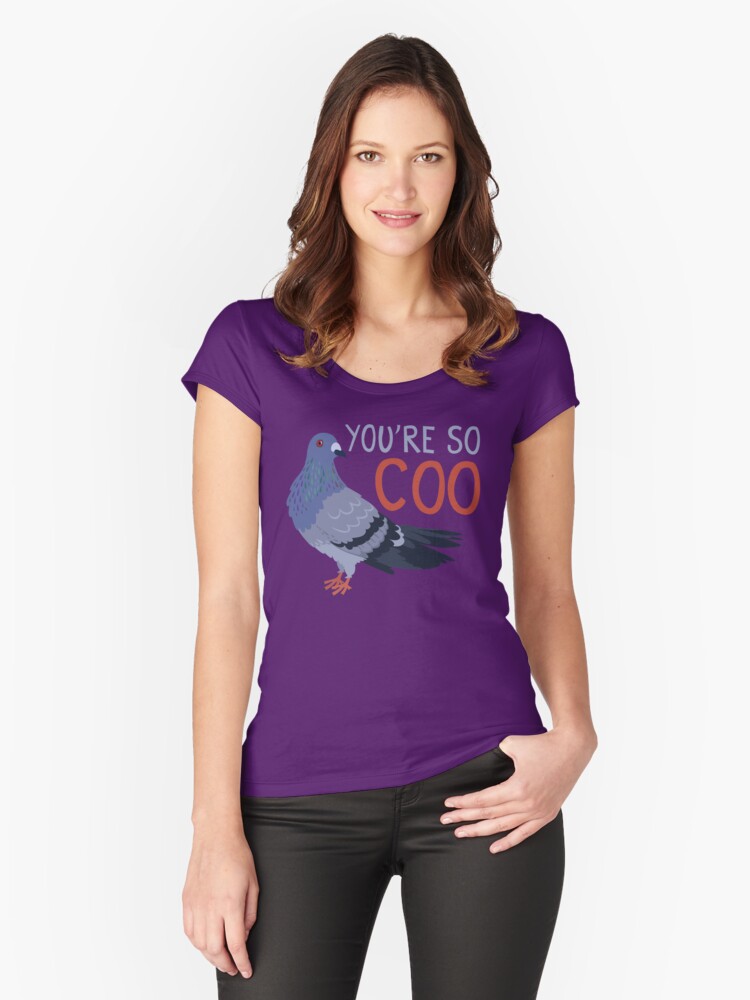 Thumbnail 1 of 3, Fitted Scoop T-Shirt, You're So Coo designed and sold by jaffajam.